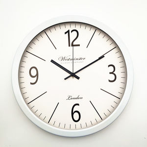 Horloge murale classique à affichage à aiguilles en quartz, en métal galvanisé argenté, à <span class=keywords><strong>chiffres</strong></span> grands, style campagne française, pour salon - Product Image 4