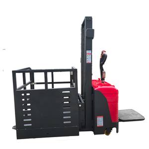 Tiongkok obral besar 500kg 1000kg pemetik Forklift 4M 5m pesanan berdiri pemetik angkat listrik dengan pengisi daya di atas - Product Image 1
