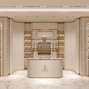 Custom Detachable Perfume Display Cabinet Mobile Perfume Bar <strong>Glass</strong> LED Showcase <strong>Shelving</strong> for Fragrance Store Kiosk Design - Product Image 2