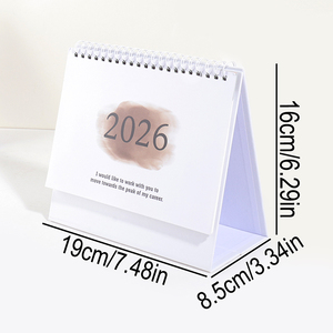 Bán buôn lịch để bàn hàng ngày kiểu mới 2026, trang trí nhà cửa văn phòng, có đồng hồ giấy, lịch để bàn lật tháng tùy chỉnh - Product Image 2