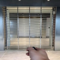 Porte à enroulement en acier inoxydable SUS304, grille ventilée antivol pour magasin, devanture de magasin