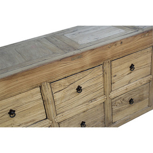 خزانة جانبية من خشب الدردار الصلب على الطراز الآسيوي الصيني، أثاث غرفة المعيشة، خزائن عتيقة من الدردار الطبيعي القديم - Product Image 3