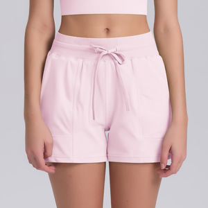 RUIQUWIN Wholesale New Drawstring Elastic Waist Yoga <b>Shorts</b> Custom Casual Fitness High Quality Breathable Quick Dry - Product Image 4