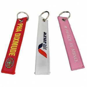 Wholesale Factory Directly Selling <b>Custom</b> Double Side Embroidery Fabric <b>Keychains</b> - Product Image 2