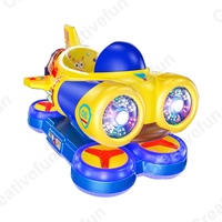 Vaisseau spatial à pièces en plastique Kiddie Ride Jeux vidéo Swing Car Machine avec musique MP5 Langue anglaise pour les enfants