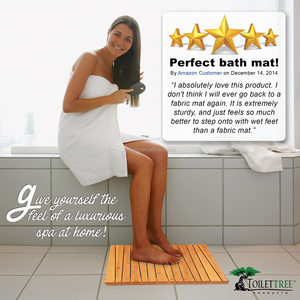 OEM 2021 100% Natural Bamboo Deluxe <strong>Shower</strong> Floor and Bath <strong>Mat</strong>, Skid Resistant, Heavy-Duty natural bamboo <strong>wood</strong> bath <strong>mat</strong> - Product Image 5