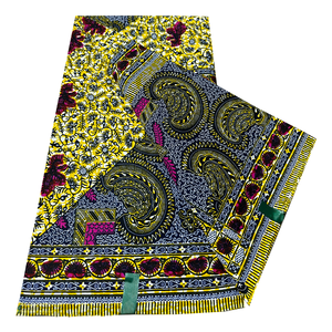 Nouvel Arrivage <span class=keywords><strong>6</strong></span> Yards Tissu Africain Véritable Cire Hollandaise Couleur Pagne Super Coton pour Couture - Product Image 2