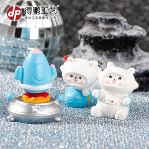 <b>Space</b> Bear Astronaut Resin Figurine Desktop Home <b>Decor</b> Craft Artistic Ornament - Product Image 2