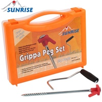 56710BOX #20pcs Grippa Tent Peg Pack avec Extracteur Durable Pegs pour Camping en Plein Air