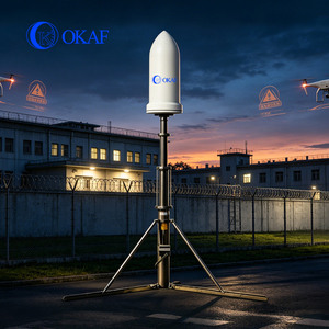 Mât télescopique manuel portable OKAF <span class=keywords><strong>avec</strong></span> manivelle anti-drone pour la détection, le positionnement et la prévention des intrusions de drones - Product Image 1
