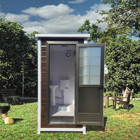Cabine de toilettes mobile préfabriquée en panneaux sandwich, personnalisable en usine, écologique, pour extérieur, sanitaires publics, camping