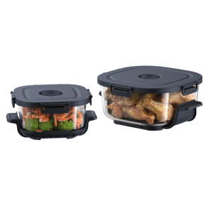 <span class=keywords><strong>Friteuse</strong></span> à air portable 1600W avec <span class=keywords><strong>double</strong></span> bol en verre, panneau numérique 6-en-1, design compact et peu encombrant - Product Image 3