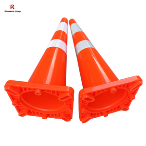 Tùy Chỉnh 90Cm 36 ''Biểu Tượng Hình Nón Bền 900Mm Nặng Cam PVC Giao Thông Cones Với Trắng Phản Xạ 3.4kgs 4.5Kg 5Kg Đường Sử Dụng - Product Image 2