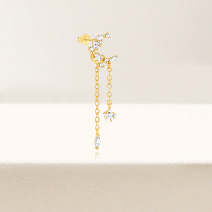 Pendiente de Diseño Moderno con Forma de Mariposa, Geometría, Circonita, Estrella y Luna - Product Image 2