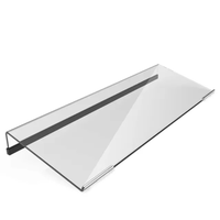Support de clavier incliné en acrylique plateau d'ordinateur PC antidérapant avec support d'organisateur de matières plastiques en tissu métallique pour le stockage de bureau