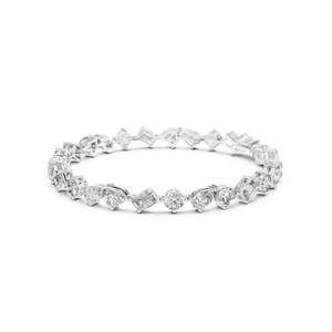 Pulsera de Eternidad Vintage para Mujer con Diamantes Cultivados en Laboratorio de Múltiples Formas de 10.29CTW, Certificada por IGI, en Oro Amarillo de 14K - Product Image 1