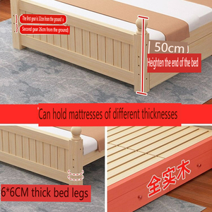 Brown <b>Single</b> and Double <b>Storage</b> Solid Wood Bedroom Furniture Wooden <b>Bed</b> Frame LW2294202 Wood Color Wooden <b>Single</b> <b>Beds</b> LW2294202 - Product Image 3