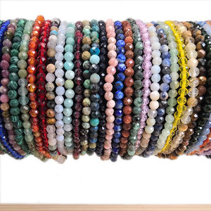 3mm Natural Crystal Quartz Faceted Rondelle <strong>Beads</strong> <strong>Bracelets</strong> Strand Elastic Beaded <strong>Bracelet</strong> Agate Zircon Garnet <strong>Beads</strong> - Product Image 5