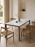 Ensemble de table à manger rectangulaire en bois moderne pour la maison, 6 chaises, robuste, table à manger grande capacité pour 6 personnes