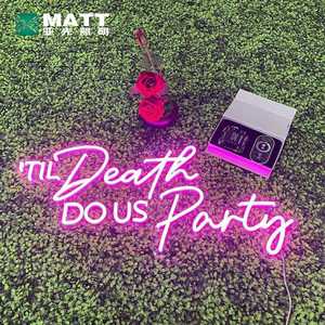 Enseigne de mort tak mort aux états-unis, lettres lumineuses, LED, personnalisé, néon, pour mariage, livraison directe de l'usine - Product Image 3