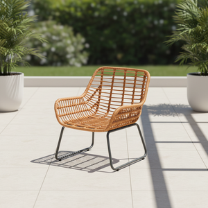 Juego de Muebles de Jardín de Lujo Modernos para Balcón, Patio o Terraza, 2 Piezas, Sillas de Ratán Económicas con Mesa de Centro - Product Image 4