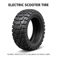 Neumático para Scooter Eléctrico Golden Scorpion TQ-8009 100/65-6.5, 11 Pulgadas de Ancho, Tipo Tubo Grueso, Neumático de Vacío con Capa de Revestimiento Interno Dualtron