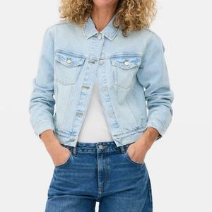 Nouvelle conception, vente en gros, OEM, vestes en jean vintage de haute qualité pour femmes, coupe classique, veste en jean courte - Product Image 1