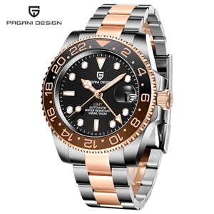 Montre mécanique pour homme PAGANI DESIGN PD-1662 Sport Luxury GMT, verre saphir, acier inoxydable, étanche 10 bars, automatique - Product Image 1