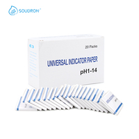Personnalisation OEM/ODM prise en charge, bandelettes de test pH 1-14, 80 pièces, papier indicateur universel pour test de qualité de l'eau