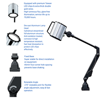 Lampe de travail LED Doingwin F6 pour machine-outil, 9W, étanche IP65, lampe industrielle pour tour CNC avec col de cygne flexible pour atelier