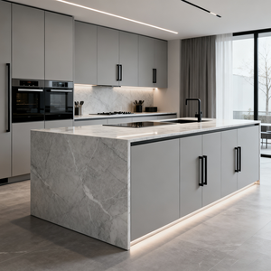 Cozinha Moderna Compacta Pré-fabricada Estilo Rústico Branca para Apartamento - Product Image 2