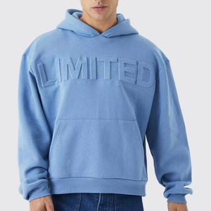 Sudaderas con Capucha para Hombre, 100% Algodón, Peso Pesado, 500 Gsm, Antiarrugas, Estilo Cuadrado, Talla Grande, Personalizadas, con Estampado 3D en Relieve - Product Image 1