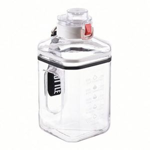 Botella de Agua Cuadrada Reforzada de 2.2 L (77 oz) sin BPA, Grande, Antiderrames, para Gimnasio y Culturismo - Product Image 2