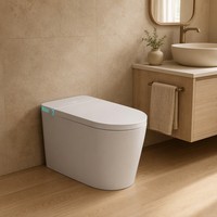 Ensemble WC intelligent avec bidet électrique, siège chauffant, chasse d'eau automatique et accessoires