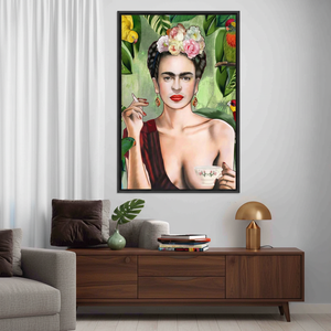Printed Canvas Wall Decor - Frida Birds Jungle Scene,<b>BLACK</b> <b>FRAMED</b> CANVAS - Product Image 2