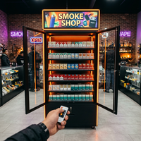 Custom Tobacco <strong>Cigarette</strong> Shop <strong>Packs</strong> Stand Racks Shelving Smokeless <strong>Cigarette</strong> Display Cabinet with Tempered Glass Door