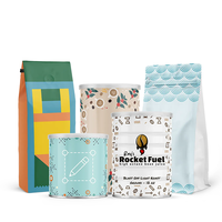 Pochette debout avec logo personnalisé Sacs en mylar de qualité alimentaire refermables à fermeture éclair pour collations, noix et café