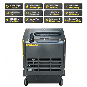 Generador Diésel Silencioso Kipor de 8Kva, Mini Compacto con Cubierta Insonorizada, para Pequeños Cafés, Tiendas en el <span class=keywords><strong>Centro</strong></span> de la Ciudad, Fuente de Energía de Emergencia - Product Image 4