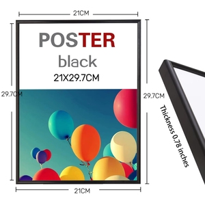 A4 <strong>Picture</strong> <strong>Frame</strong> Wall <strong>Gallery</strong> Aluminum Metal Photo <strong>Frames</strong> - Product Image 2