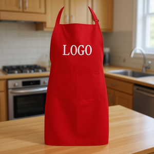 Custom Logo Cotton Polyester Bib <b>Apron</b> Reusable Lightweight Breathable <b>Kitchen</b> Cleaning <b>Apron</b> Men <b>Women</b> Daily Use - Product Image 2