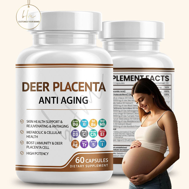 Dietary Supplement Capsules for Skin Health Hormonal Balance and Vitality OEM/ODM Deer Placenta Capsules