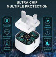 2024 baru EU US UK AU Plug 20W USB C cepat QC3.0 blok pengisi daya pengisi daya ponsel Dinding Charger untuk iPhone 15/14/13 seri