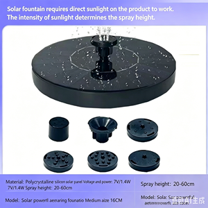 Pompe de circulation <span class=keywords><strong>solaire</strong></span> commerciale de 16 pouces au design rustique pour l'oxygénation des bassins de poissons extérieurs et l'aménagement paysager - Product Image 6