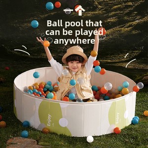 Piscine pliable en PVC Jiami pour animaux de compagnie (chats et chiens) et enfants, design balle océanique, 80 cm - Product Image 1