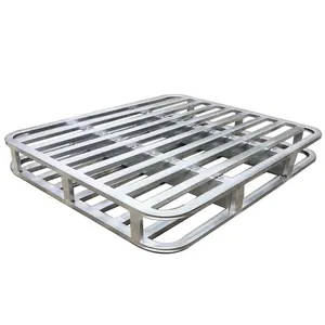 Industrial Heavy-Duty Steel Metal Pallet with Single-Faced Powder Coating for Warehouse Use