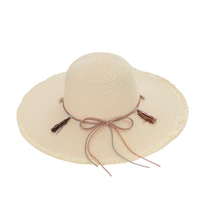 Personnalisable pliable bohème femmes à larges bords chapeau de paille arc à la mode parasol pour la pêche activités de plein air en gros
