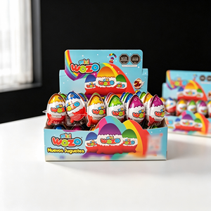 Nouveauté : Mini œuf en chocolat Wozo avec coupelle en chocolat et jouet – Fourniture en gros de confiseries certifiées Halal - Product Image 1