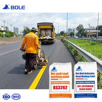 Peinture thermoplastique pour marquage routier, revêtement antidérapant réfléchissant pour la sécurité routière