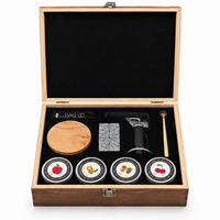 Kit d'infusion de fumée pour cocktails en gros, en stock aux États-Unis, avec 4 saveurs de copeaux de bois et torche, pour gravures laser personnalisées pour garçons d'honneur