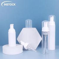En stock pour plastique transparent 40ml 50ml 60ml Bouteilles à pompe à mousse pour le lavage des dents Emballage de mousse Distributeur de cosmétiques pour le lavage du visage